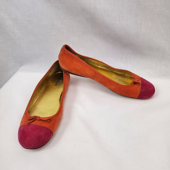 Prada Capsule Collection Pink Color Block Flat Prada Size 37.5 US 7.5 - Picture 8 of 8